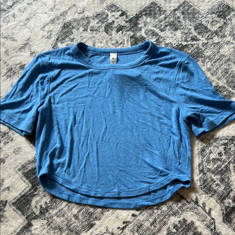 Lululemon Blue Cropped Top